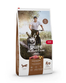 MERA Pure Sensitive Beef Potato hochproteinreiches Futter mit Rind und Kartoffeln für aktive empfindliche Hunde 12,5 kg