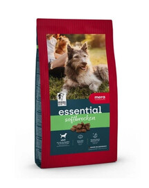 MERA Essential Soft Brocken halbtrockenes Futter mit Geflügel für adulte Hunde mit normaler Aktivität 12,5 kg