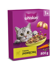 WHISKAS Trockenfutter mit Lammfleisch für adulte Katzen 800g