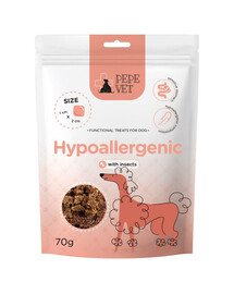 PAKA ZWIERZAKA PEPE Vet Hypoallergen Insect Snacks mit Insekten für empfindliche Hunde 70g