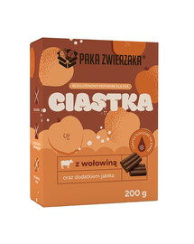 PAKA ZWIERZAKA Snack Kekse mit Rind mit Apfel glutenfrei für Hunde 200g
