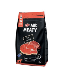 MR MEATY Beef with Goat Trockenfutter mit Rind und Ziege für adulte Hunde M hypoallergen 9 kg