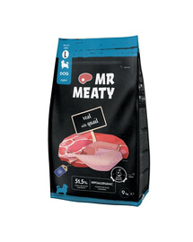 MR MEATY Veal with Quail Trockenfutter mit Kalb und Wachtel für Welpen L hypoallergen 9 kg