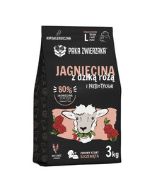 PAKA ZWIERZAKA Trockenfutter mit Lamm und Hagebutte für Puppy Welpen L getreidefrei 3 kg