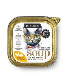 DR MALOU Gefriergetrocknete Suppe Huhn mit Kürbis für Katzen getreidefrei 12g