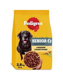 PEDIGREE Senior Trockenfutter mit Geflügel und Gemüse für ältere Hunde 2,6 kg