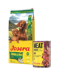 JOSERA Mother and Puppy Salmon with Rice für Welpen, trächtige und säugende Hündinnen 12,5 kg + 800g GRATIS