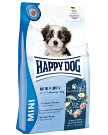 HAPPY DOG Fit & Vital Mini Puppy Trockenfutter mit Geflügel und Lamm für Welpen kleiner Rassen 2x4 kg