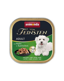 ANIMONDA Vom Feinsten Nassfutter mit Huhn und Kaninchen in Soße für adulte Hunde 150g