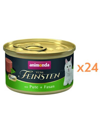 ANIMONDA Vom Feinsten Nassfutter mit Huhn und Thunfisch Mousse für adulte Katzen getreidefrei 24x85g