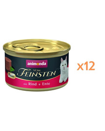 ANIMONDA Vom Feinsten Nassfutter mit Rind und Ente Mousse für adulte Katzen getreidefrei 12x85g