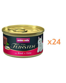 ANIMONDA Vom Feinsten Nassfutter mit Rind und Ente Mousse für adulte Katzen getreidefrei 24x85g
