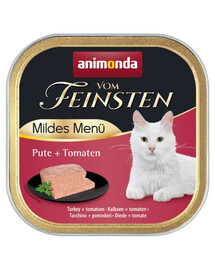 ANIMONDA Vom Feinsten Mildes Menü Nassfutter mit Pute und Tomaten für adulte Katzen 100g