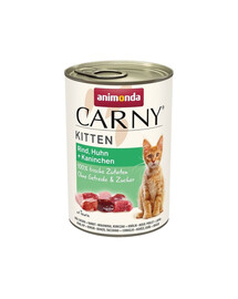 ANIMONDA Carny Kitten Nassfutter mir Rind, Huhn und Kaninchen 24x400 g