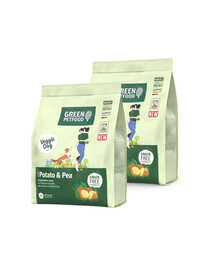 GREEN PETFOOD VeggieDog Trockenfutter mit Kartoffel und Erbse getreidefrei adulte Hunde 2x3kg