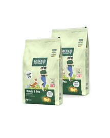 GREEN PETFOOD VeggieDog Trockenfutter mit Kartoffel und Erbse getreidefrei adulte Hunde 2x10kg