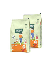 GREEN PETFOOD VeggieDog mit roter Linsen vegetarisches Futter mit roter Linsen für adulte Hunde 2x10kg