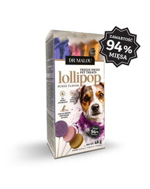 DR MALOU Lollipop Mixed Flavor Gefriergetrocknete Fleischlutscher für Hunde 2x48g (6 St.)