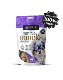 DR MALOU gefriergetrocknete Rinderleber Snacks für Hunde 2x50g