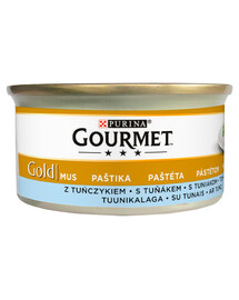 GOURMET Gold Nassfutter mit Thunfisch Mousse für adulte Katzen 6x85 g
