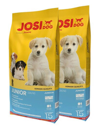 JOSERA JosiDog Junior Trockenfutter für heranwachsende Welpen aller Rassen 2x15 kg