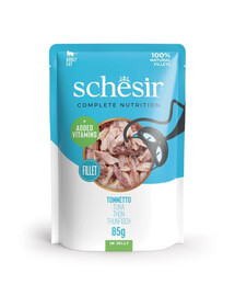 SCHESIR Nassfutter Thunfisch in Gelee für Katzen 6x85 g