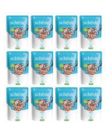 SCHESIR Nassfutter Thunfisch in Gelee für Katzen 12x85 g