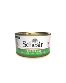 SCHESIR Nassfutter Huhn mit Aloe für Kätzchen 6x85g