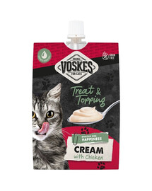 VOSKES Treat&Topping cremiger Snack mit Hähnchen für Katzen getreidefrei 90 g