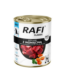 RAFI Classic Nassfutter mit Lamm für adulte Hunde aller Rassen 800 g