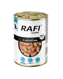 RAFI Classic Nassfutter mit Lamm in Soße für adulte Hunde aller Rassen 1240 g