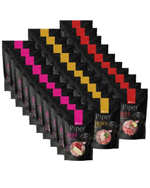 PIPER Animals Mix Geschmacks mit Rinderleber, Hühnerherzen, Rindermägen für adulte Hunde 30x500 g
