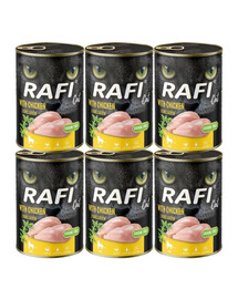 RAFI Cat Nassfutter mit Huhn für adulte Katzen getreidefrei 6x400 g