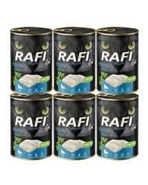 RAFI Cat Nassfutter mit Dorsch für adulte Katzen getreidefrei 6x400 g