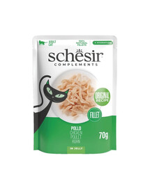 SCHESIR Complements Nassfutter Huhn in Gelee für adulte Katzen 70 g