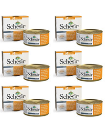 SCHESIR Nassfutter Hähnchenfilets mit Aloe in Gelee für Hunde 6x150g