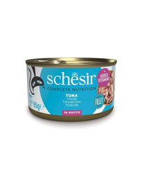 SCHESIR Nassfutter Thunfisch in Brühe für Katzen 12x85 g