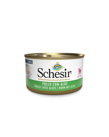 SCHESIR Nassfutter Huhn mit Aloe für Kätzchen 12x85 g
