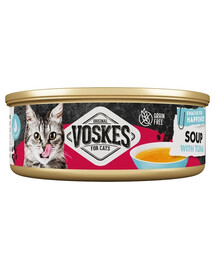 VOSKES Nassfutter Suppe mit Thunfisch für Katzen getreidefrei 50 g
