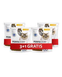 PERFECT FIT (Sensitive 1+) Reich an Truthahn – Trockenfutter für Katzen mit empfindlichem Verdauungssystem 4 x 750 g