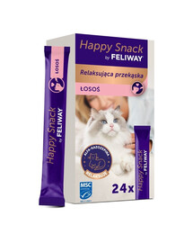 FELIWAY Happy Snack Salmon entspannender Snack mit Lachs für alle Katzen cremig 24x15 g