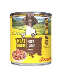 JOSERA Meat Lovers Nassfutter mit Lamm für adulte Hunde getreidefrei 800 g