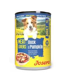 JOSERA Meat Lovers Nassfutter mit Ente und Kürbis für adulte Hunde getreidefrei 400 g