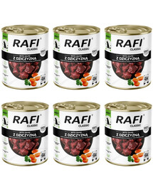 RAFI Classic Nassfutter mit Wild für adulte Hunde aller Rassen 6x800 g