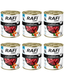 RAFI Classic Nassfutter mit Lamm für adulte Hunde aller Rassen 6x800 g