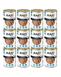 RAFI Classic Nassfutter mit Lamm in Soße für adulte Hunde aller Rassen 12x1240 g