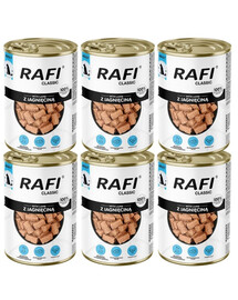 RAFI Classic Nassfutter mit Lamm in Soße für adulte Hunde aller Rassen 6x1240 g