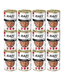 RAFI Classic Nassfutter mit Rind in Soße für adulte Hunde aller Rassen 12x1240 g