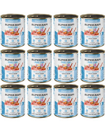 SUPER RAFI Pure Line Junior Nassfutter mit Lamm und Süßkartoffeln für Welpen getreidefrei 12x800g