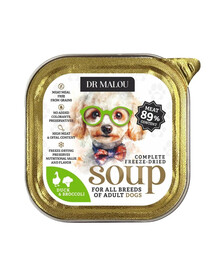 DR MALOU Gefriergetrocknete Ente mit Brokkoli Nassfutter für Hunde 12g